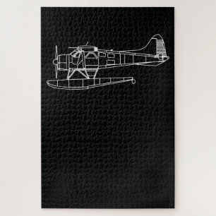 Beaver On Floats Sea Plane Piot Funny Gift Jigsaw Puzzle