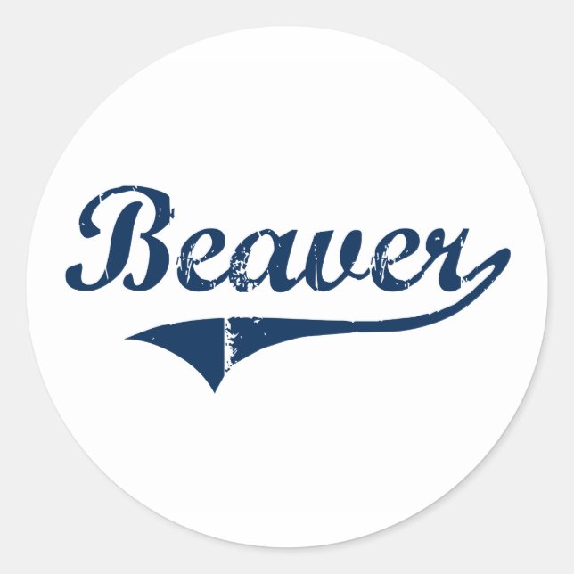 Beaver Pennsylvania Classic Design Classic Round Sticker (Front)