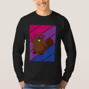 Beaver Pride Bisexual Flag LGBTQ Proud Ally Pride  T-Shirt