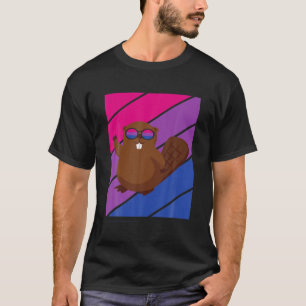 Beaver Pride Bisexual Flag LGBTQ Proud Ally Pride T-Shirt