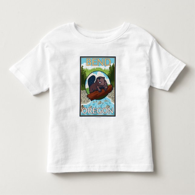 Beaver & River - Bend, Oregon Toddler T-Shirt (Front)