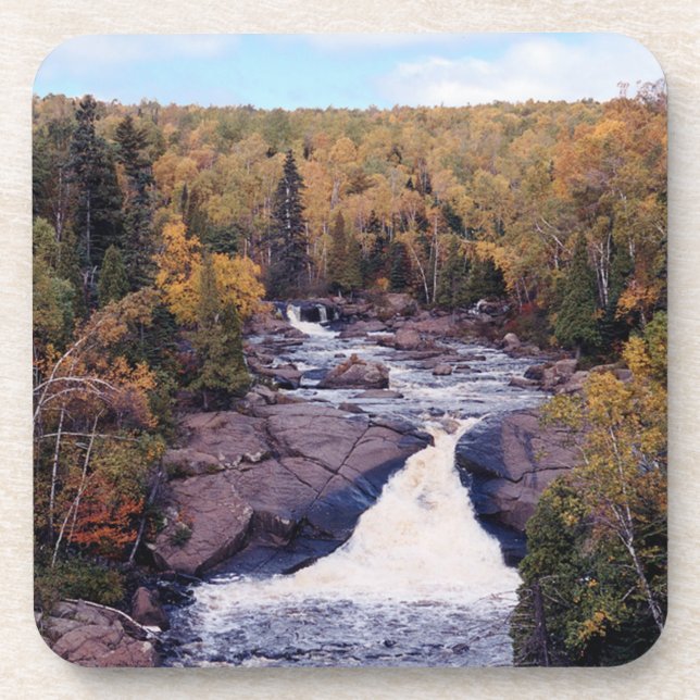 Beaver River Falls set of 6 plastic coasters (Front)