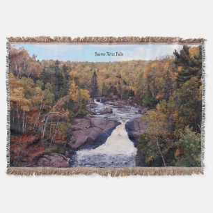 Beaver River Falls throw blanket