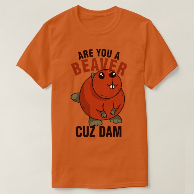 Beaver Rodent  T-Shirt (Design Front)