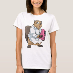 Beaver Secretary Folder Office T-Shirt