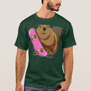 Beaver Skater Skateboard T-Shirt