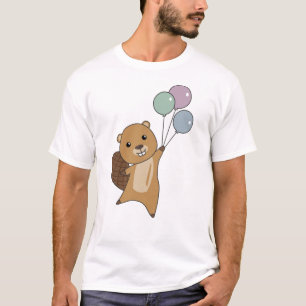 Beaver Sumsi Balloons Funny Animals For Children T-Shirt