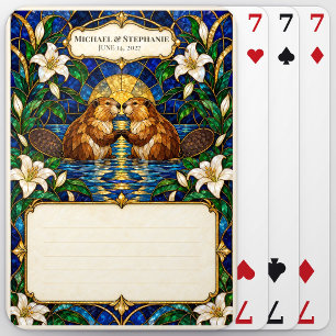 Beaver Wedding Guest Book Signing Deck Playing Cards