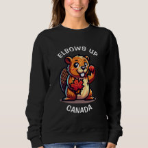 Beaver with a Maple Leaf and Elbows Up Canada Big