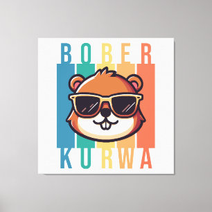 Beaver with Sunglasses Canvas Print