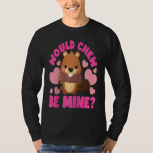 Beaver Wood Chew Be Mine Raglan Baseball T-Shirt