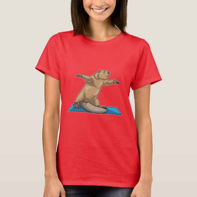 Beaver Yoga Yoga mat T-Shirt (Front)