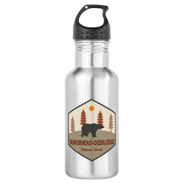 Beaverhead-Deerlodge National Forest Montana Bear 532 Ml Water Bottle (Front)