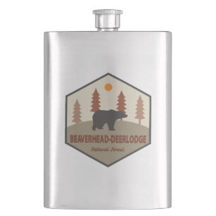 Beaverhead-Deerlodge National Forest Montana Bear Hip Flask