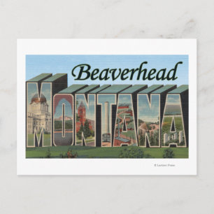 Beaverhead, Montana - Large Letter Scenes Postcard