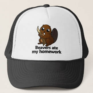 Beavers ate my homework trucker hat