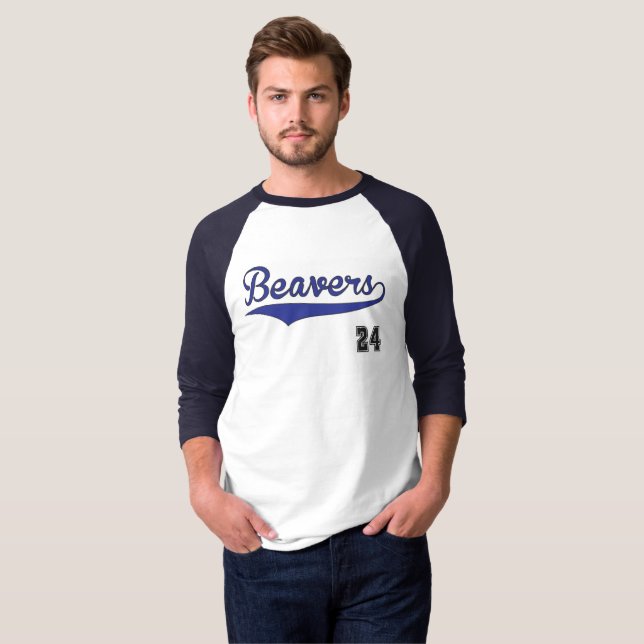 Beavers Baseball Graphic T-Shirt (Front Full)