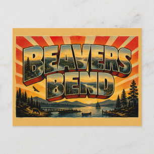 Beavers Bend Oklahoma River Lake Forest Art Postcard