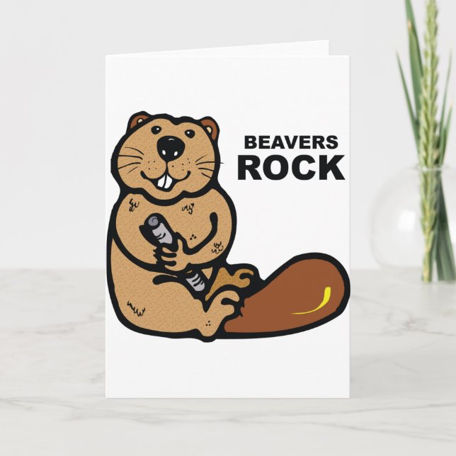 Beavers Rock Card (Front)