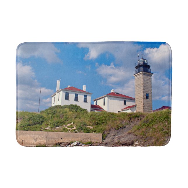 Beavertail Lighthouse, Rhode Island Bath Mat (Front)