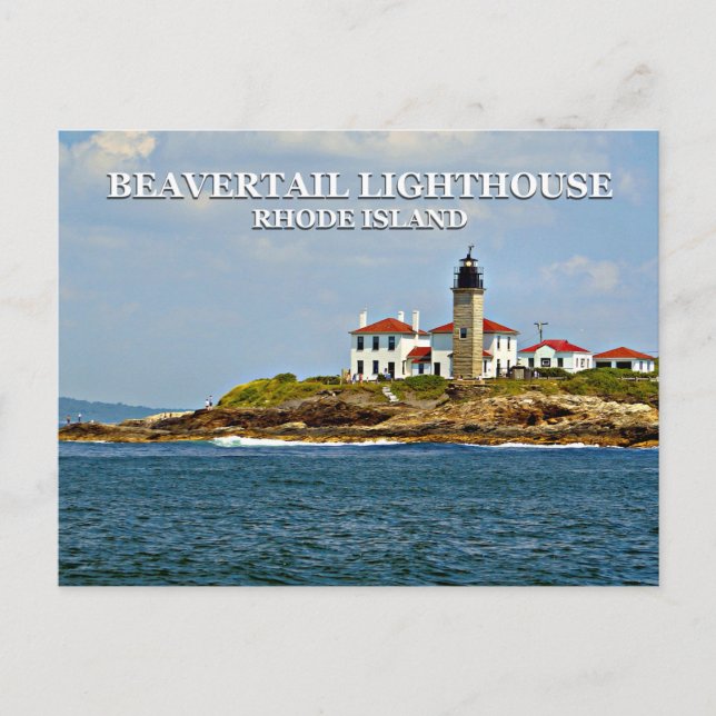 Beavertail Lighthouse, Rhode Island Postcard (Front)