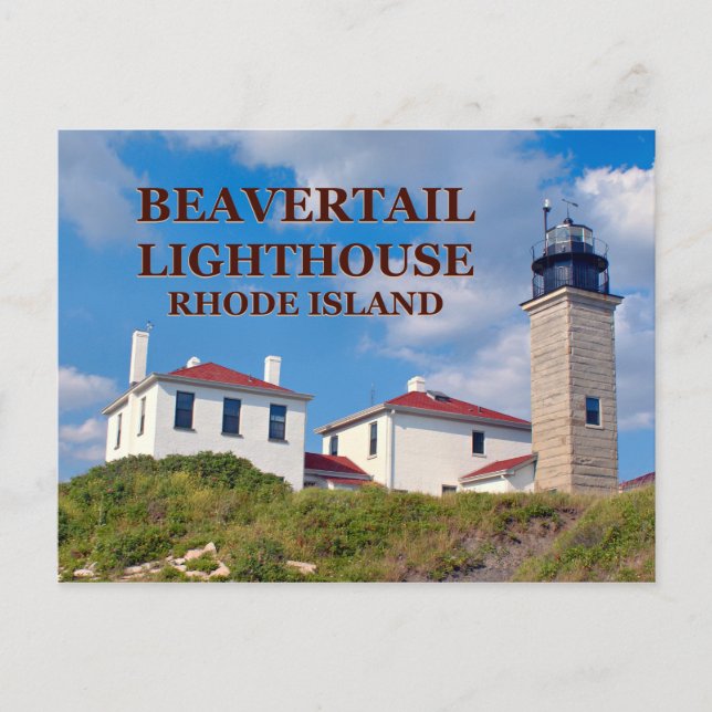 Beavertail Lighthouse, Rhode Island Postcard (Front)