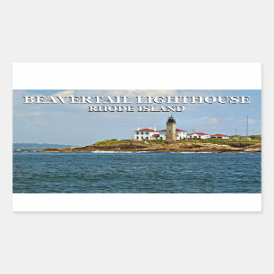 Beavertail Lighthouse, Rhode Island Rectangular Sticker