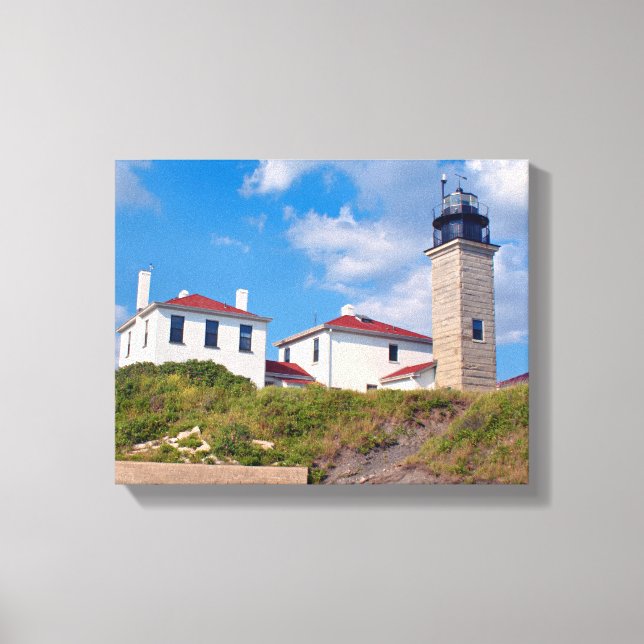 Beavertail Lighthouse, Rhode Island Wrapped Canvas (Front)