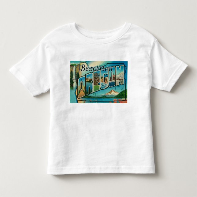 Beaverton, Oregon - Large Letter Scenes Toddler T-Shirt (Front)