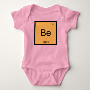 Bebe Name Chemistry Element Periodic Table Baby Bodysuit