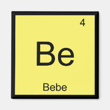Bebe Name Chemistry Element Periodic Table