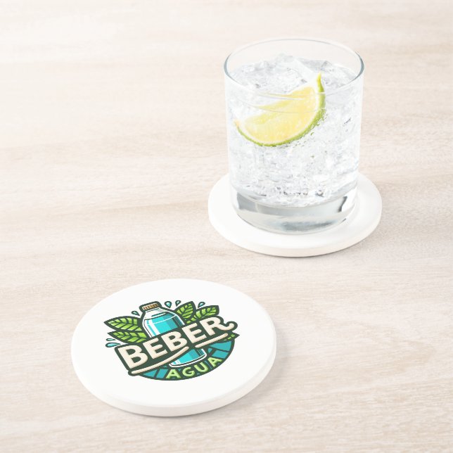 Beber agua coaster (Side)