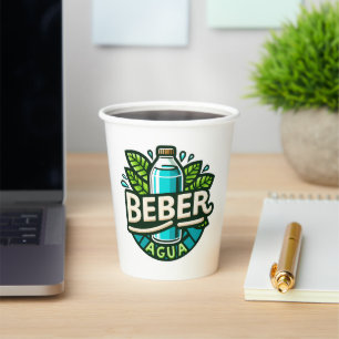 Beber agua paper cups