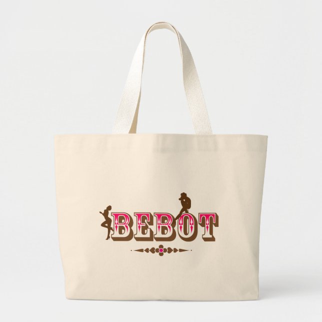 Bebot + Babae + Women Pinoy Pride Large Tote Bag (Front)