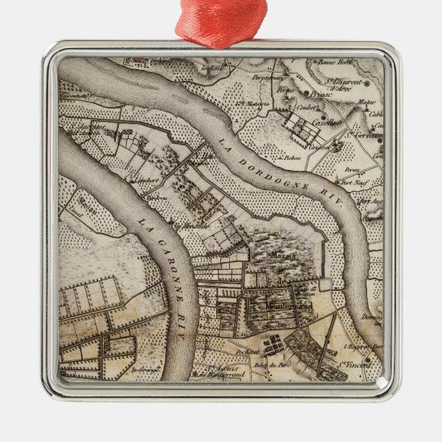 Bec d'Ambes Metal Tree Decoration (Front)