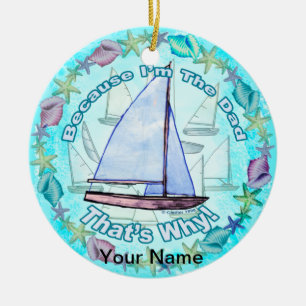  Because Im Dad  Ceramic Tree Decoration