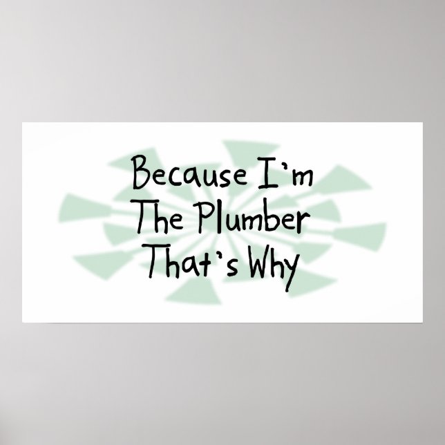 Because I'm the Plumber Poster (Front)