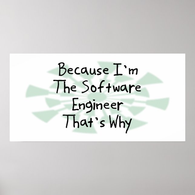 Because I'm the Software Engineer Poster (Front)