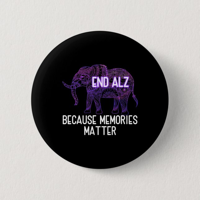 Because Memories Problem Elephant Heimer  6 Cm Round Badge (Front)