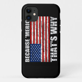 BECAUSE MERICA Distressed US Flag iPhone 5 Case