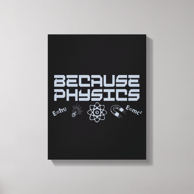 Because Physics Canvas Print (Front)