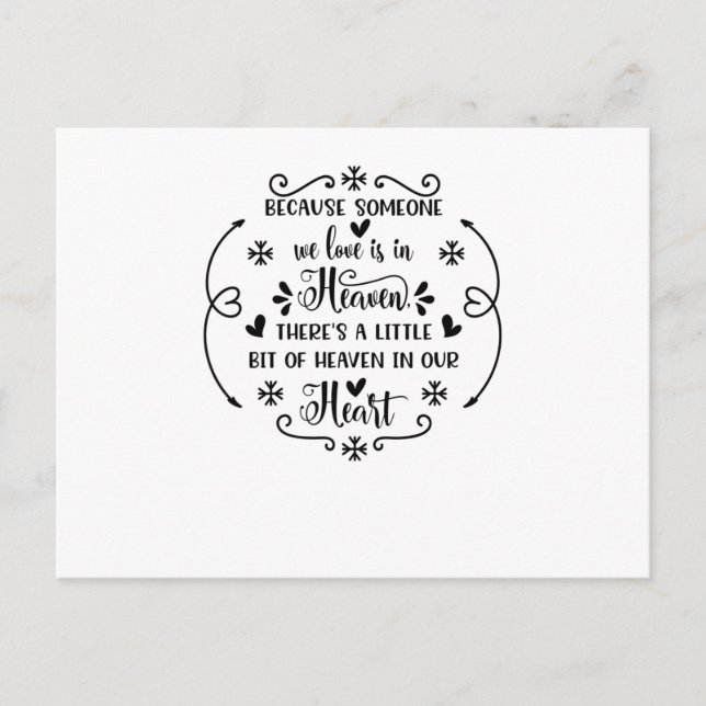 Because someone we love is in heaven, there's a li invitation postcard (Front)