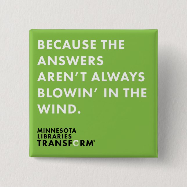 Because Wind Green Button (Front)