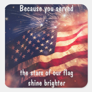 Because you served  square sticker