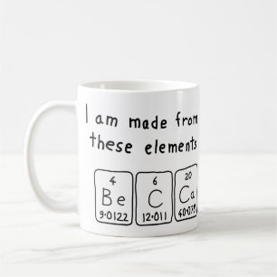 Becca periodic table name mug