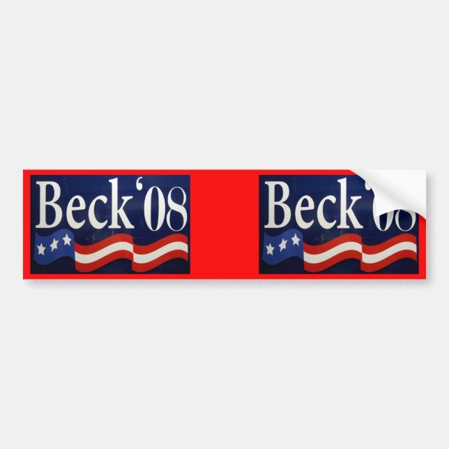 Beck '08 Red Bumper Sticker (Front)