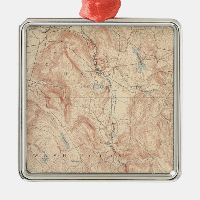 Becket, Massachusetts Metal Tree Decoration (Front)