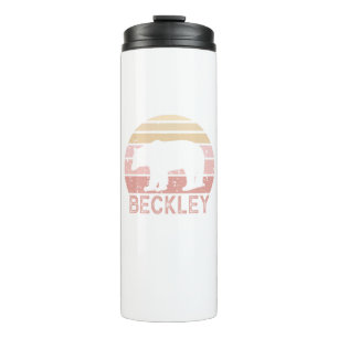 Beckley West Virginia Retro Bear Thermal Tumbler