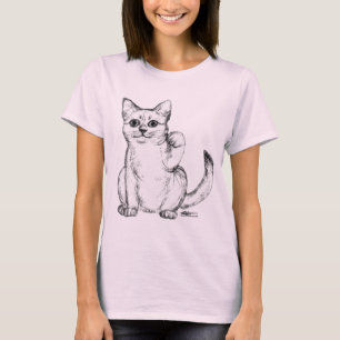 Beckoning Kitty Cat Maneki Neko T-Shirt