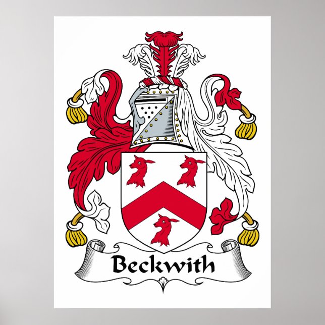 Beckwith Family Crest Poster (Front)